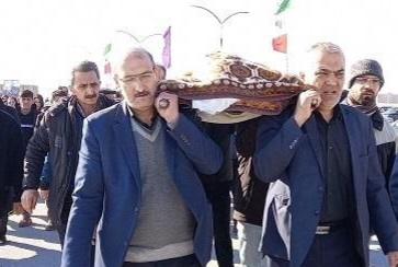 تشییع پیکر مادر شهید اصل ریحانی در مراغه